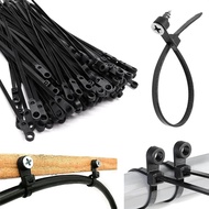 100pcs Multipurpose Zip Cable Ties 4x150mm 4x200mm 5x150mm 5x200mm Screw Hole Cable Ties