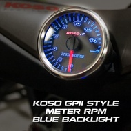 KOSO [100% ORIGINAL] METER RPM TACHOMETER ANALOG BLACK/WHITE LC135 EX5 SRL YAMAHA HONDA