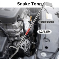 1.2/1.5M Snake Tong Stainless Steel Snake Tong Snake Clamp Tool Snake Catcher Clip Snake Stick Catch