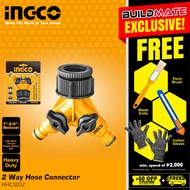 BUILDMATE Ingco Plastic Hose 2-Way Garden Hose Connector HHC1202 - IHT