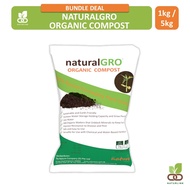naturalGRO Organic Compost (1kg/5kg) | Premium Organic Compost | Retains Fertiliser / Fertilizer within Soil | Natural |