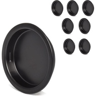 HOMOTEK 8 Pack Pemegang Pintu Almari 1-3/4”, Pemasangan Mudah, Warna Hitam, Sesuai untuk Lubang Buka