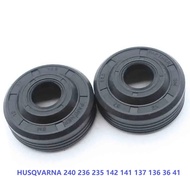 2pcs Oil Seal Set For HUSQVARNA 240 236 235 142 141 137 136 36 41 Chainsaw Garden Tools Replace Part