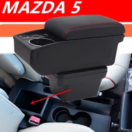 For Mazda 5 Armrest Console Box Adjustable Centre ConsoleAuto Storage box Car accessories Retrofit parts Interior with Charging USB Interface Cup Holder Arm Rest