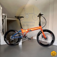 🟠🔵 Fnhon Blast 22” 𝗠𝗥𝗧/𝗕𝘂𝘀-𝗳𝗿𝗶𝗲𝗻𝗱𝗹𝘆 14 Freebie 𝗟𝗶𝗴𝗵𝘁𝘄𝗲𝗶𝗴𝗵𝘁 Folding Foldable Bicycle Bike Fold Dahon Orange Birdy Shimano