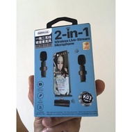 REMAX 2 IN 1 WIRELESS LIVE - STREAM MICROPHONE FOR TYPE-C / IPHONE