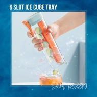 JOM 6 Holes Ice Cube Tray Bottle Auto Dispensing Portable Ice Cube Mould Ice Tray Ice Cube Maker Bek