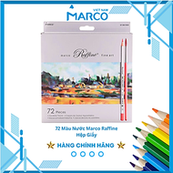 Hộp Bút Chì Màu Nước Chuyên Nghiệp Marco Raffine Kèm Cọ, Hộp Giấy - 72 Màu Không Dễ Gãy Tô Màu Vẽ Ch