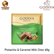Godiva Signature Pistachio & Caramel Milk Chocolate Square 60g (Made in EU)