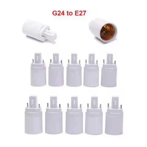 8Pc/Lot 2Pin G24 To E26 E27 CFL LED Lamp Base Holder Adapter G24d to E26 Medium Edison Light Socket 
