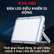 KXK-686 LED Di Động Cắm Trại Làm Việc 30H Pin Gắn Từ Tính Chống Nước 3 Màu Có Thể Điều Chỉnh Pha Cho