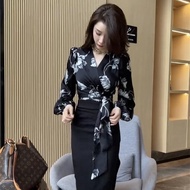 European Station Western Spring and Autumn New French Sexy Bubble Sleeves V-neck Shirt Temperament P