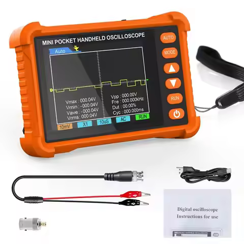 AA81-Handheld Digital Oscilloscope 250Khz 2.5MS/S AUTO Set 2.8'' LCD ±40V Rechargeable 3H Battery Fo