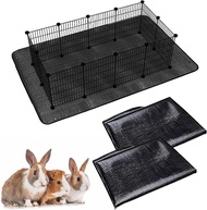 Oncpcare WaterproofPlaypen Mat 59"x39" Guinea Pig Cage Liner Tarp Bottom Reusable Base for Rabbits B