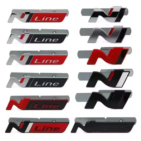 Car Sticker N Line Nline Front Hood Grille Emblem Badge Decals For Hyundai I20 I30 Kona Tucson Sonat