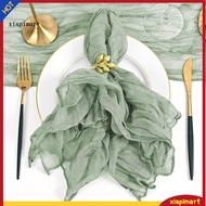 [Spot Goods]Cheesecloth Napkin 20x20 Inches Bohemian Napkin Washable Rustic Gauze Dinner Napkin for 