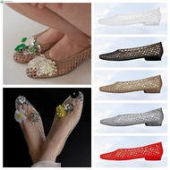 NEEDWAY Heavenly Jelly Sandals - Korean Style Waterproof Crystal PVC, Holiday Non-slip Pointed Toe
