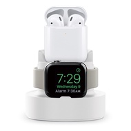 Foreign Trade Applicable Apple Watch Silicone Charging Stand Charging Base Airpods Charging Two-in-O