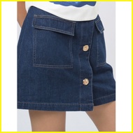 ◿ ☂ ◨ Plains & Prints X Mark Nicdao Manila Ongpin Denim Skirt (Navy Blu)