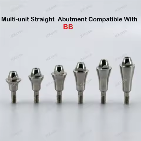10Pcs Multi-unit Straight Abutment Compatible With BB Implant System Dental Lab Restoration Accessor