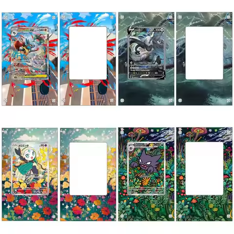 Pokemon Ptcg Card Display Case Lugia Lucario Meloetta Haunter Anime Card Extended Painting Psa Card 
