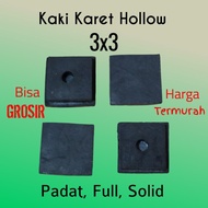 kaki karet holo 3x3 / kaki besi kursi meja rak hollow solid