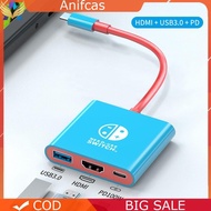 HDMI-Compatible Base Adapter 4K USB 3.0 Hub Adapter Expansion Dock for Nintendo Switch1/2 Dock