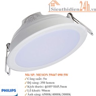 [Philips] Philips 59447 Meson Ceiling Light LED Downlight 5W Cut Hole 90 Light 3000 / 4000 / 6500