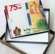dompet pria / dompet gambar uang kertas / dompet souvenir dompet uang rp 75 000