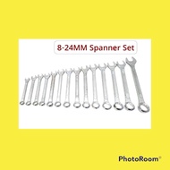 READY STOCK 8-24MM 14PCS COMBINATION SPANNER SET / SET SPANAR / SPANAR SET