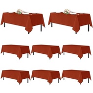 and Tablecloth Polyester Feet Inch, Cover Pack Dining Buffet 102 Wrinkle Stain for 6 - and Cloth x W