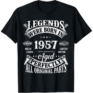 Men's cotton T-shirt Vintage Legend Born In 1957 69th Birthday Tee 69 Years Old T-Shirt