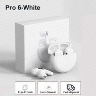 AHKLO Pro 6 TWS Max หูฟังไร้สายหูฟังบลูทูธหูฟังแบบใส่หูตัดเสียงรบกวนสำหรับ Airpodding Apple หูฟังไอโ