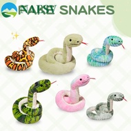 NAESV Snake Plush Toy, Sticking Tongue Colorful Boa Plush Doll, Kids Toy Coiled Fluffy Long Boa Snak