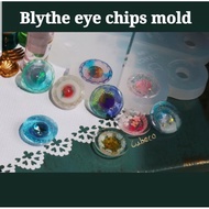 Resin clear silicone mold for making 14mm Blythe doll eyes, cake style