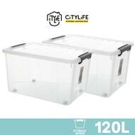 Citylife 84L/120L Multi-Purpose Widea Stackable Storage Container Box With Wheels