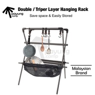 PAYUNG.CAMP Double / Triper Layers Hanging Rack with Drying Mesh Kitchenware Hanging Rack Outdoor Ca