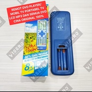 B43 REMOTE VISERO DVD PLAYER DVD MOBIL SERBA GUNA TV PORTABLE TV LCD MP3 CINA ORI 100% REMOT MULTI U