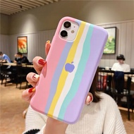 ส่งจากไทย เคสกำมะหยี่ สีรุ้ง สำหรับไอโฟน i66s6plus6splusi7i8SE7plus8plusXXsXRXsmami11 pro maxi12 pro