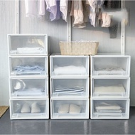 【SG Ready Stock】 Stackable Storage Drawer Wardrobe Organizer Cabinet Box with Wheels Toy Storage Stacking Box