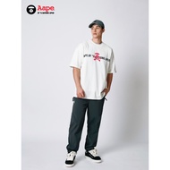 Aape Flagship Store Men's Spring Summer Inkjet Graffiti Letter Print Casual Trendy Short-Sleeved T-S
