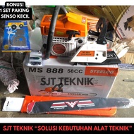 Mesin gergaji kayu senso kecil chainsaw mini steelco bar baja 22 inci