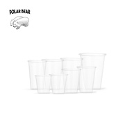 Transparent Disposable Plastic Cups - Pack of 100 (3oz/5oz/6oz/7oz/8oz/10oz/12oz/16oz)