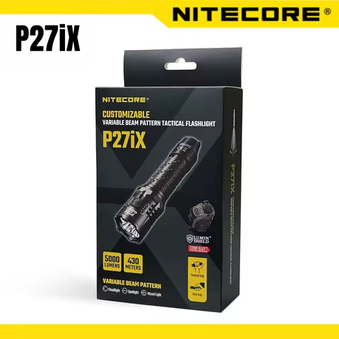 P27iX Tactical Flashlight NITECORE 5000 Lumens Customizable Variable Beam Pattern Military USB-C Tro