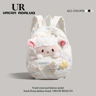 beg sekolah hitam beg sekolah roda beg sekolah Ur High-value Cute Lamb Backpack 2024 Winter New Styl