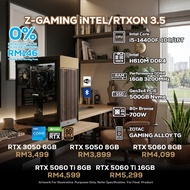Z-GAMING iNTEL/RTXON 3.5 PC GAMING PACKAGE / 16GB DDR4 / 500GB SSD / i5 14400F + GPU OPTION(S)