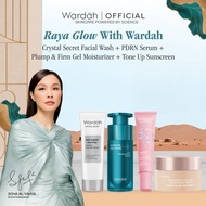 [RAYA GLOW with WARDAH] Crystal Secret Facial Wash + PDRN Serum + Collagen Gel + UV Tone Up Sunscree