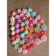 RM4.50/50 pieces : TF-812 - Resin - Bunga - Flower - 1.3 cm to 1.5 cm