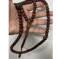 TASBIH TERAS BIDARA TUA teras keras teras fosil kuat  8mm 99biji  ikatan double handmade