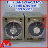 Timer Ah3-3 Ah3 220V 30 & 60 Seconds 30S 60S Delay Timer 8 Pin Code 295